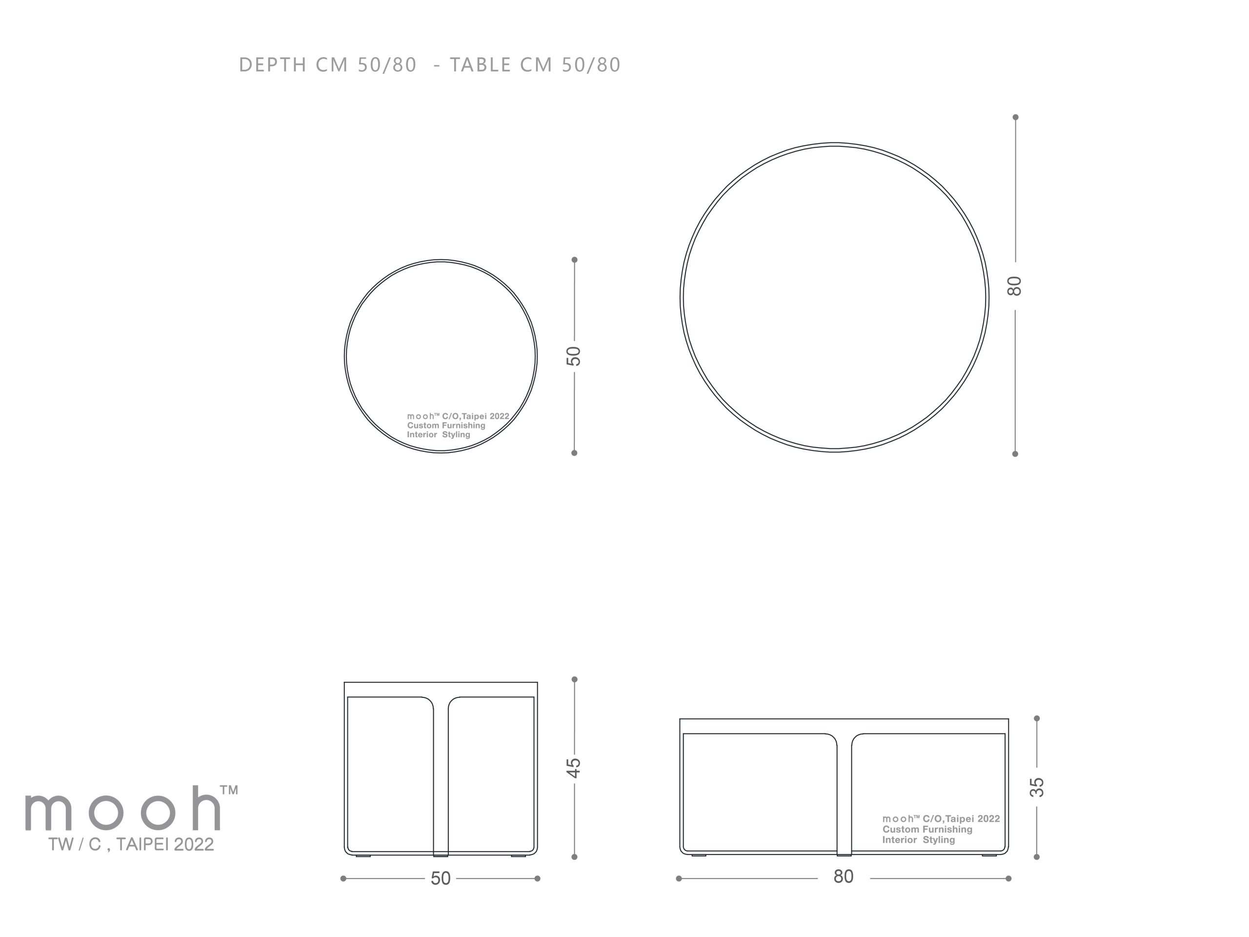 mooh Living 代頓｜茶几-詳細規格