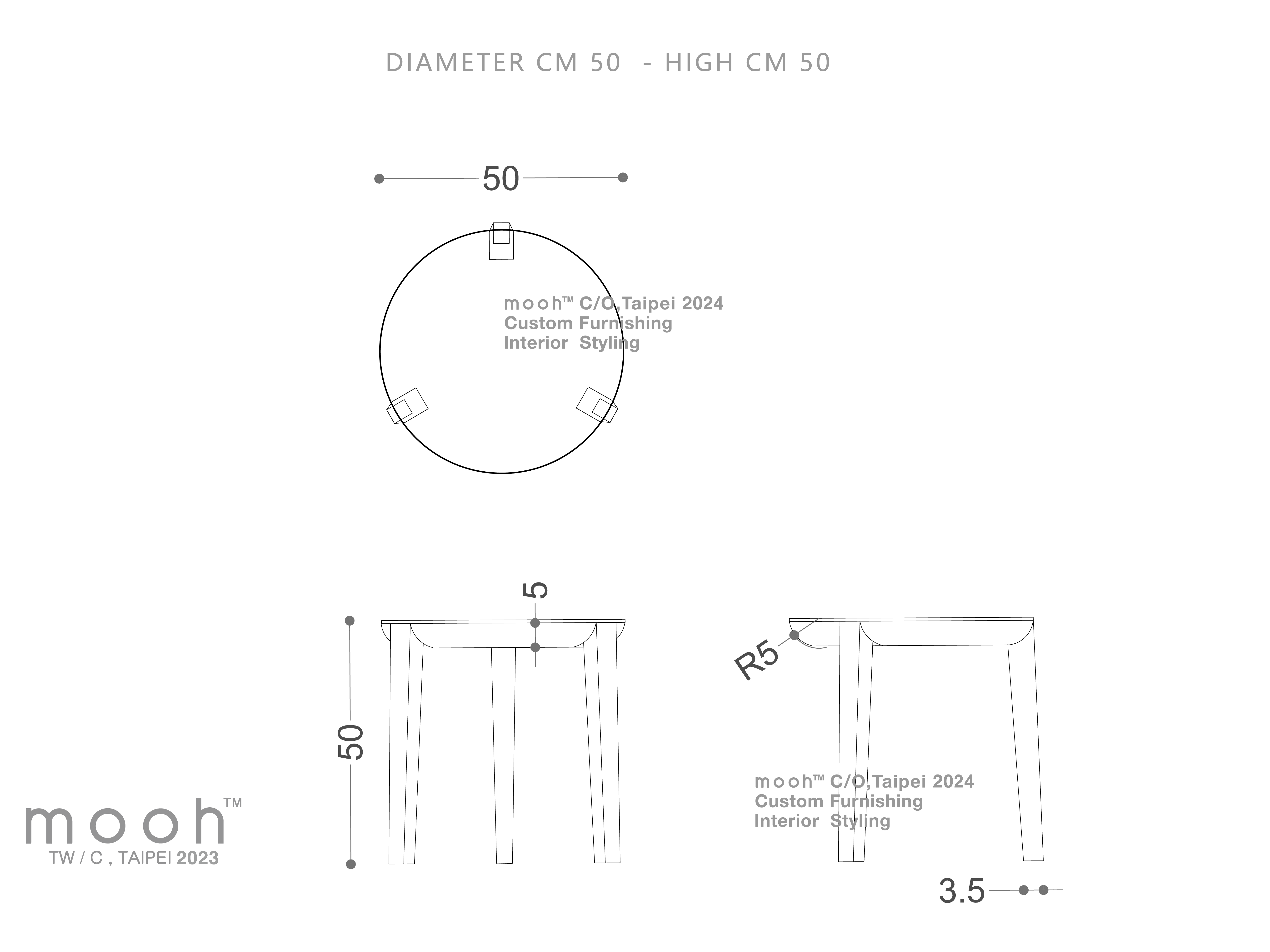 mooh Living 米亞瓦｜邊几-詳細規格