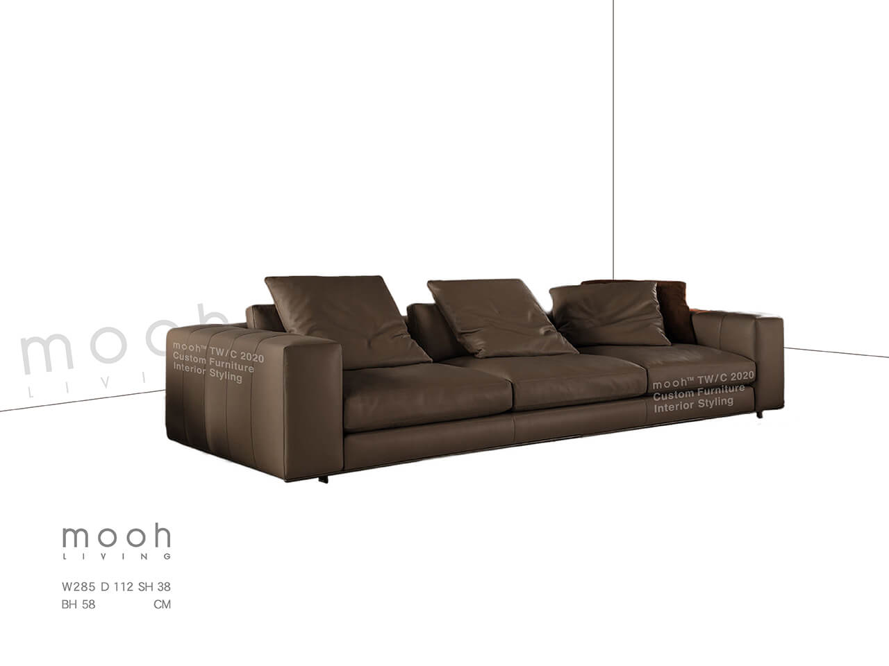 mooh Living 丹佛 │三人沙發