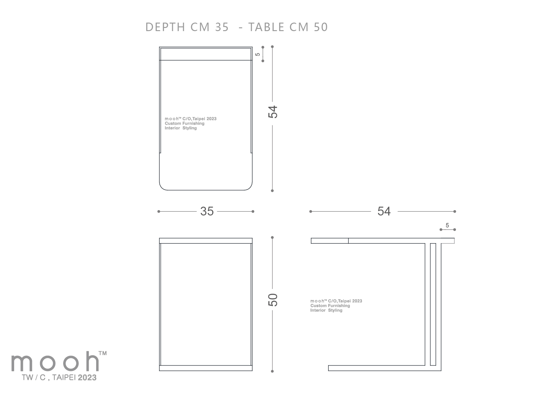 mooh Living 摩卡｜邊几-詳細規格