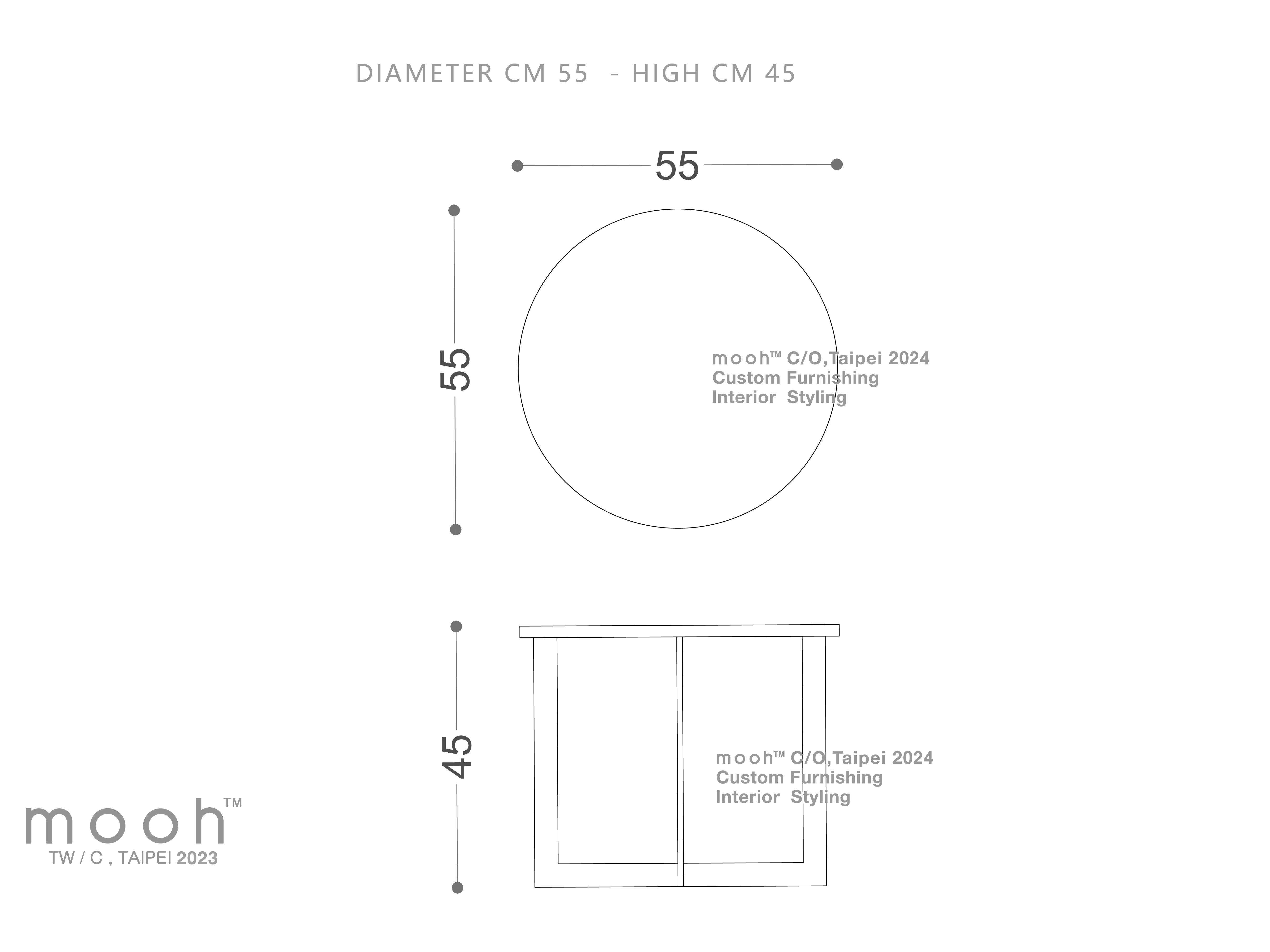 mooh Living 松奈｜邊几-詳細規格