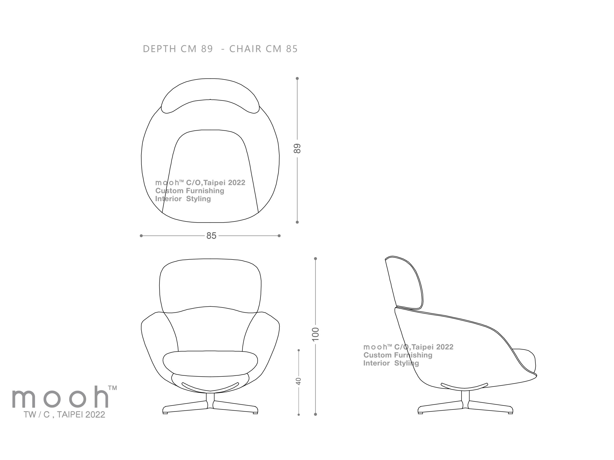 mooh Living 柏林｜單人沙發-詳細規格