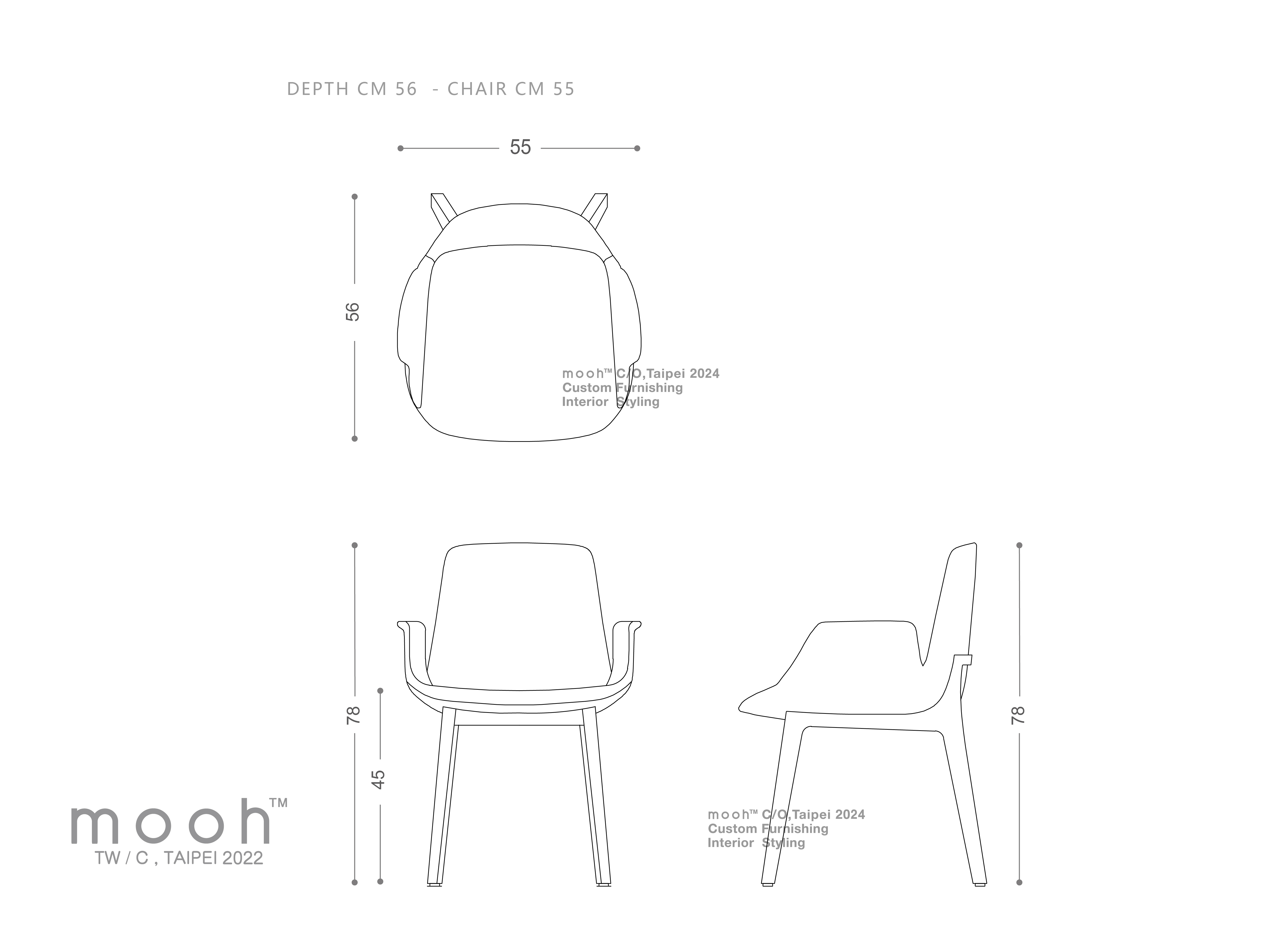 mooh Living 瑟拉｜扶手餐椅-詳細規格