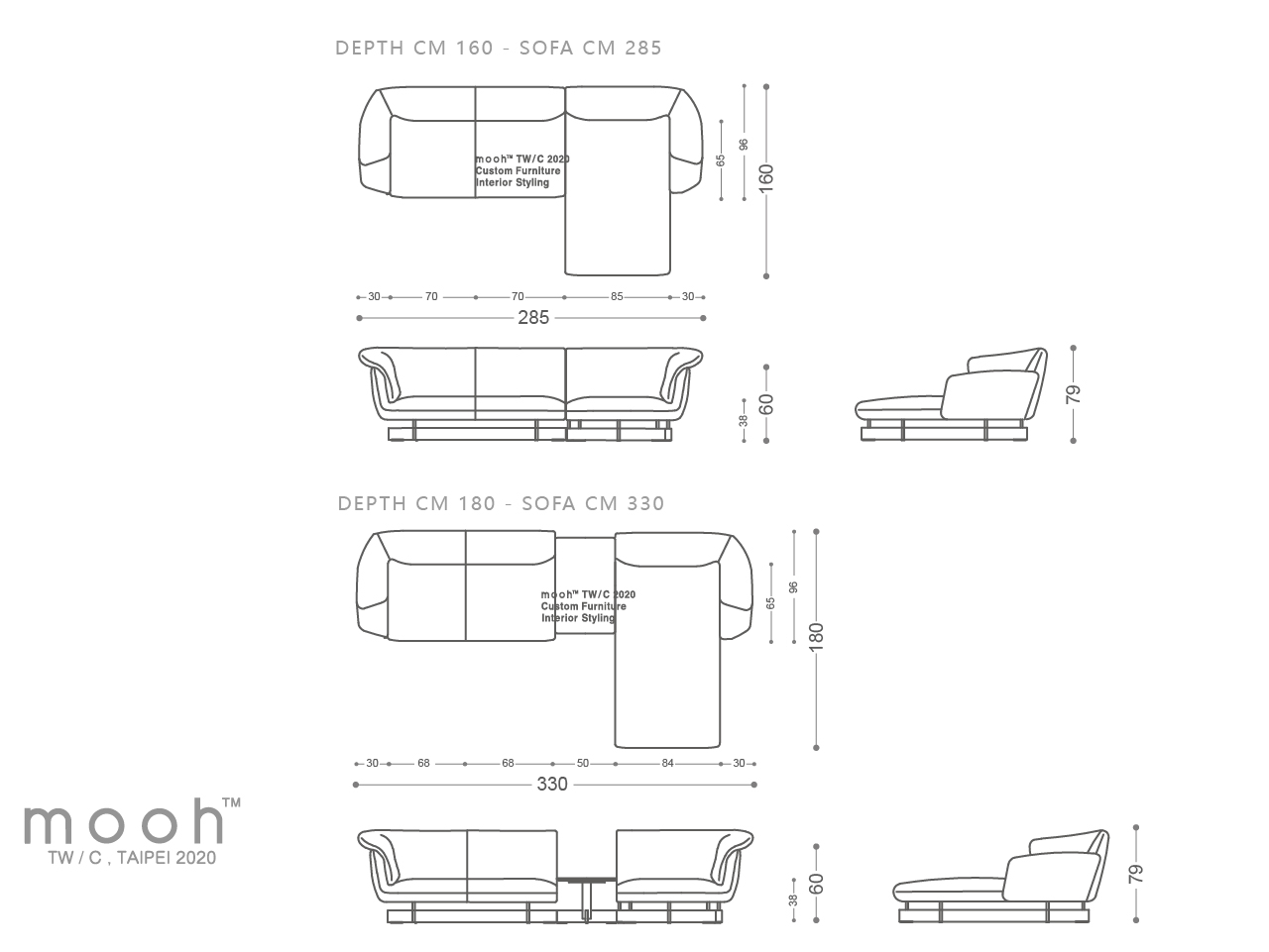 mooh Living 雷諾｜L型沙發-詳細規格