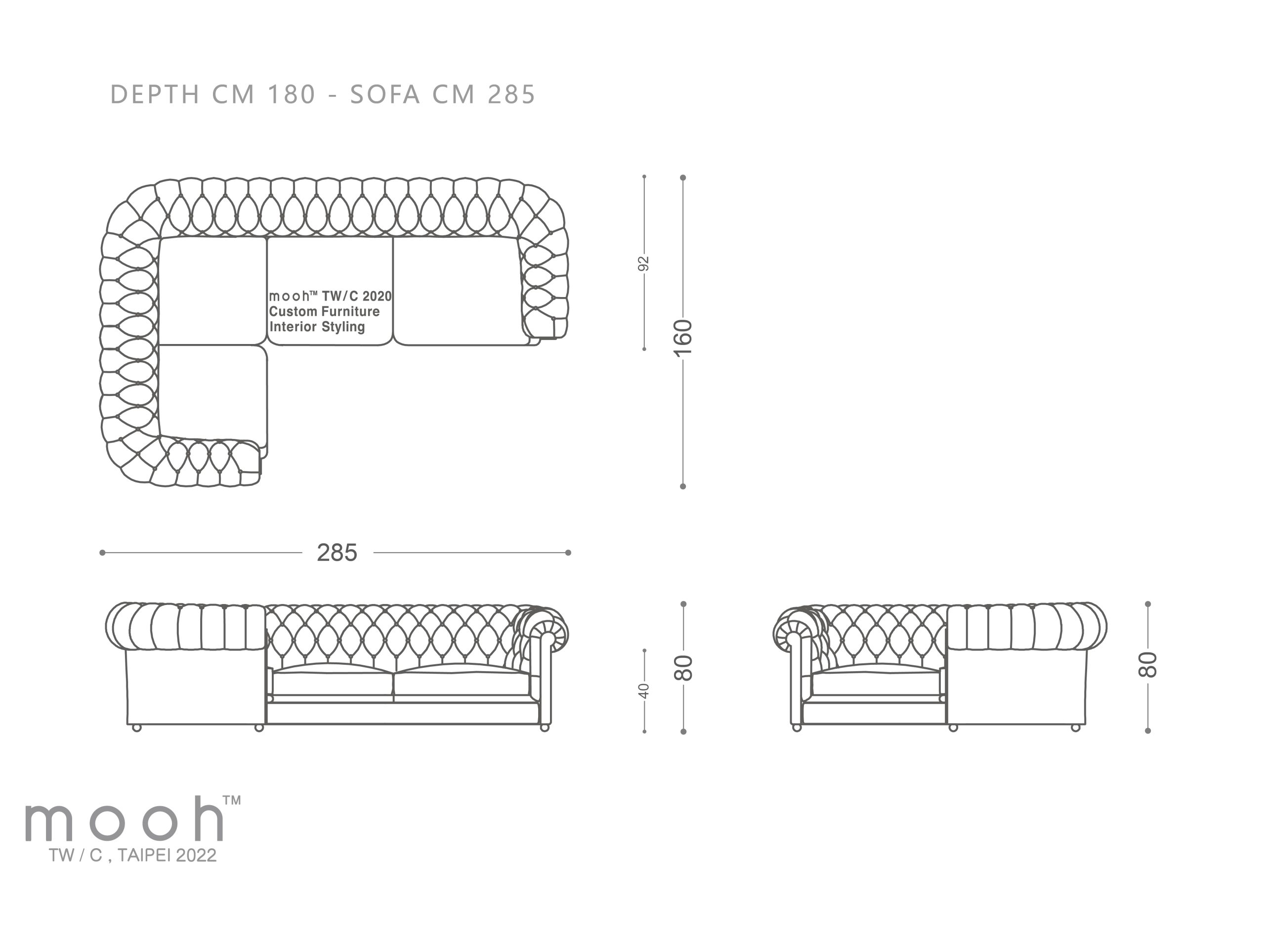 mooh Living 克拉森｜L型沙發-詳細規格