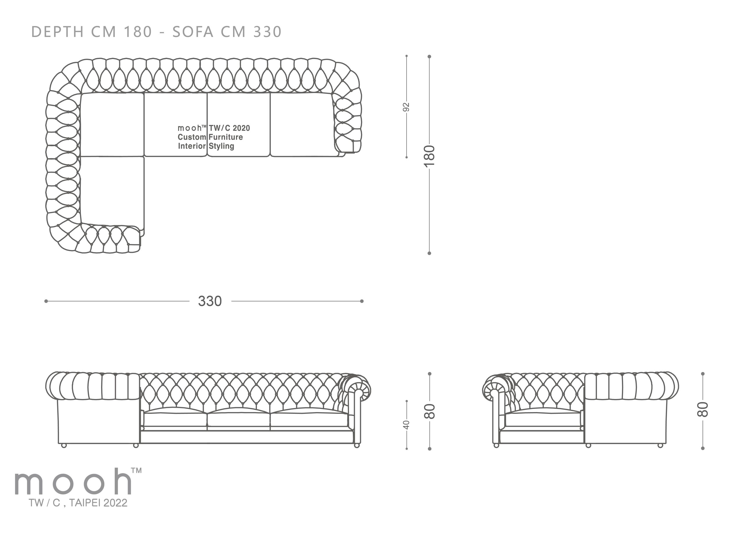 mooh Living 克拉森｜L型沙發-詳細規格