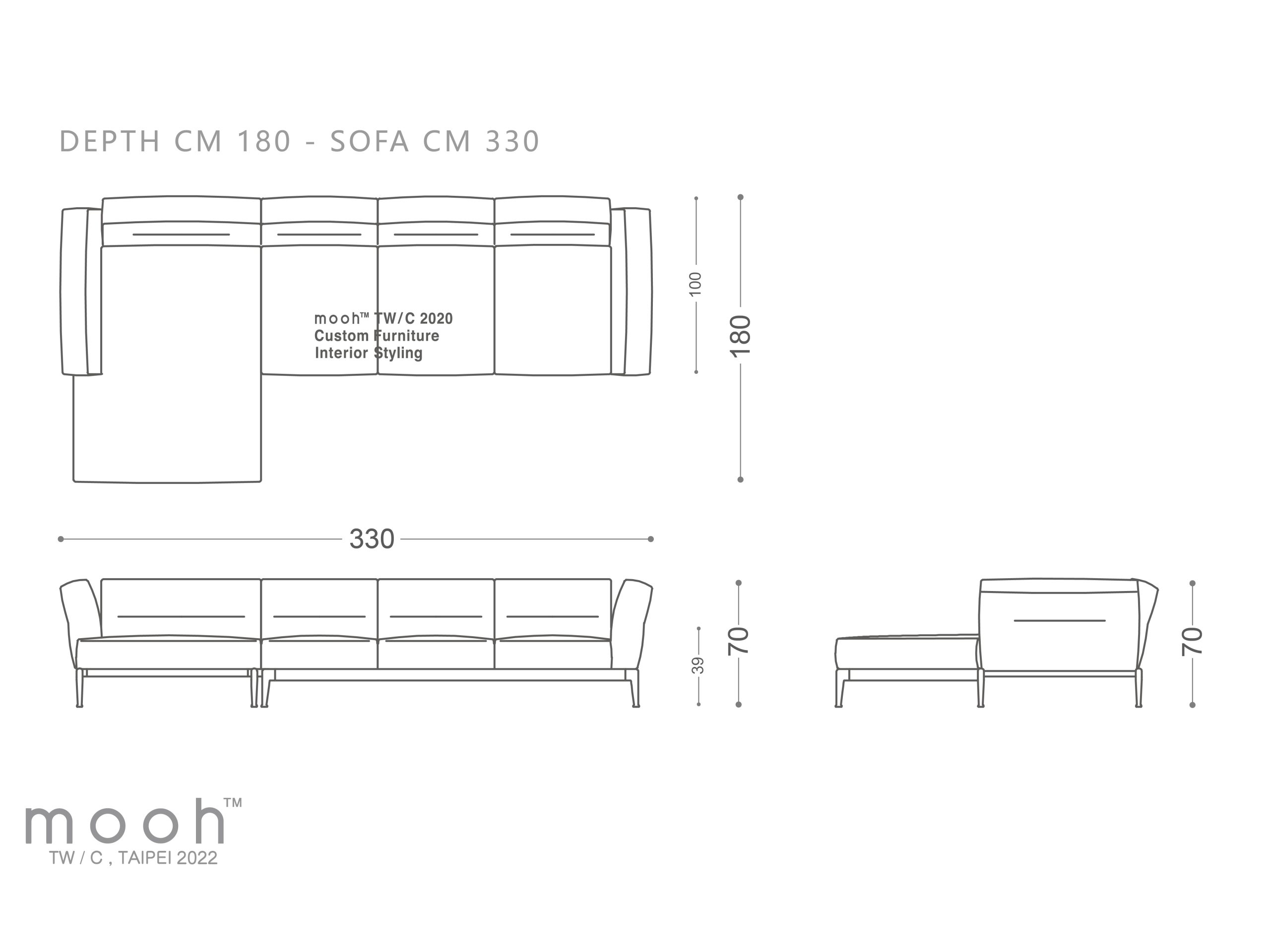 mooh Living 雷諾｜L型沙發-詳細規格