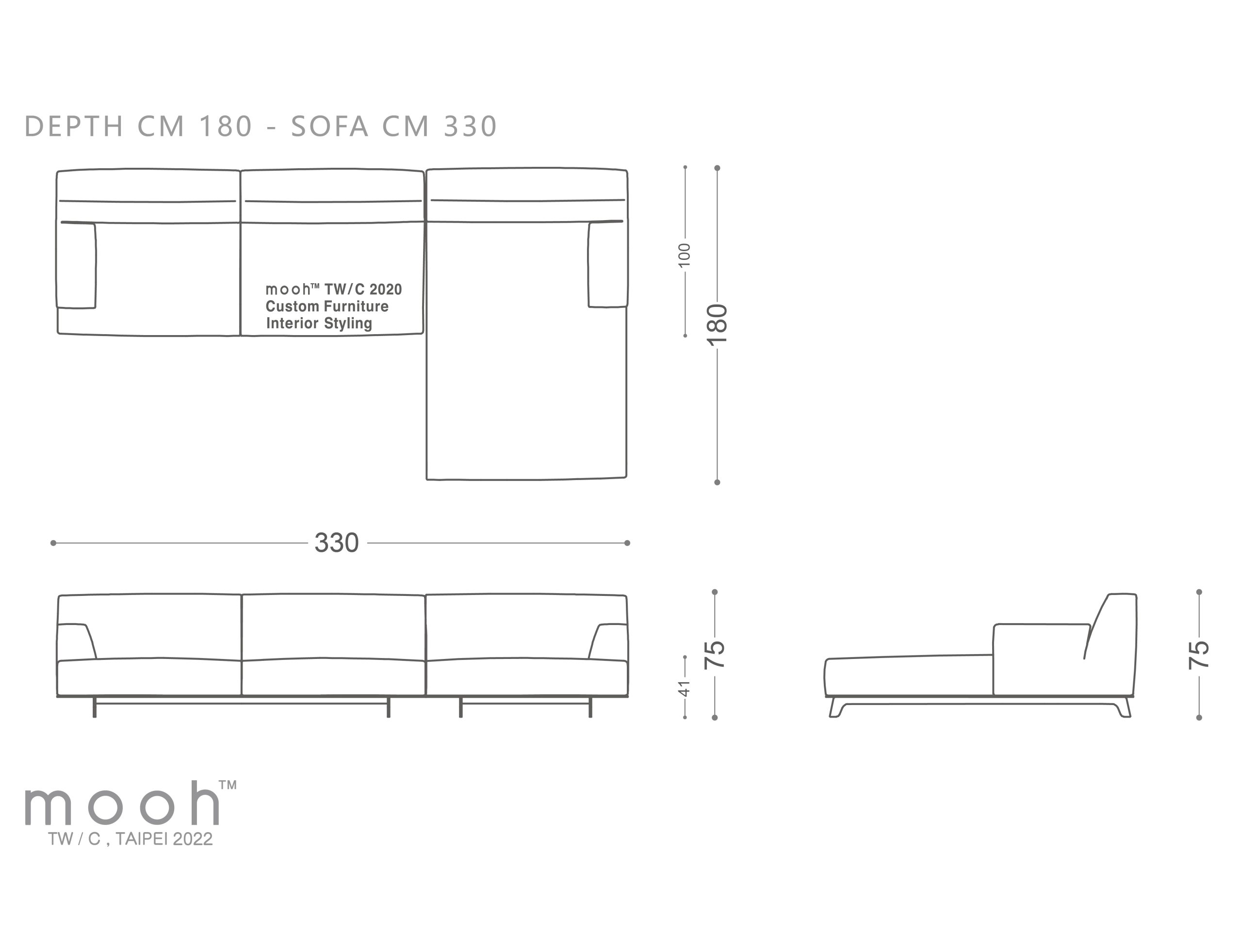 mooh Living 霍克松｜L型沙發-詳細規格