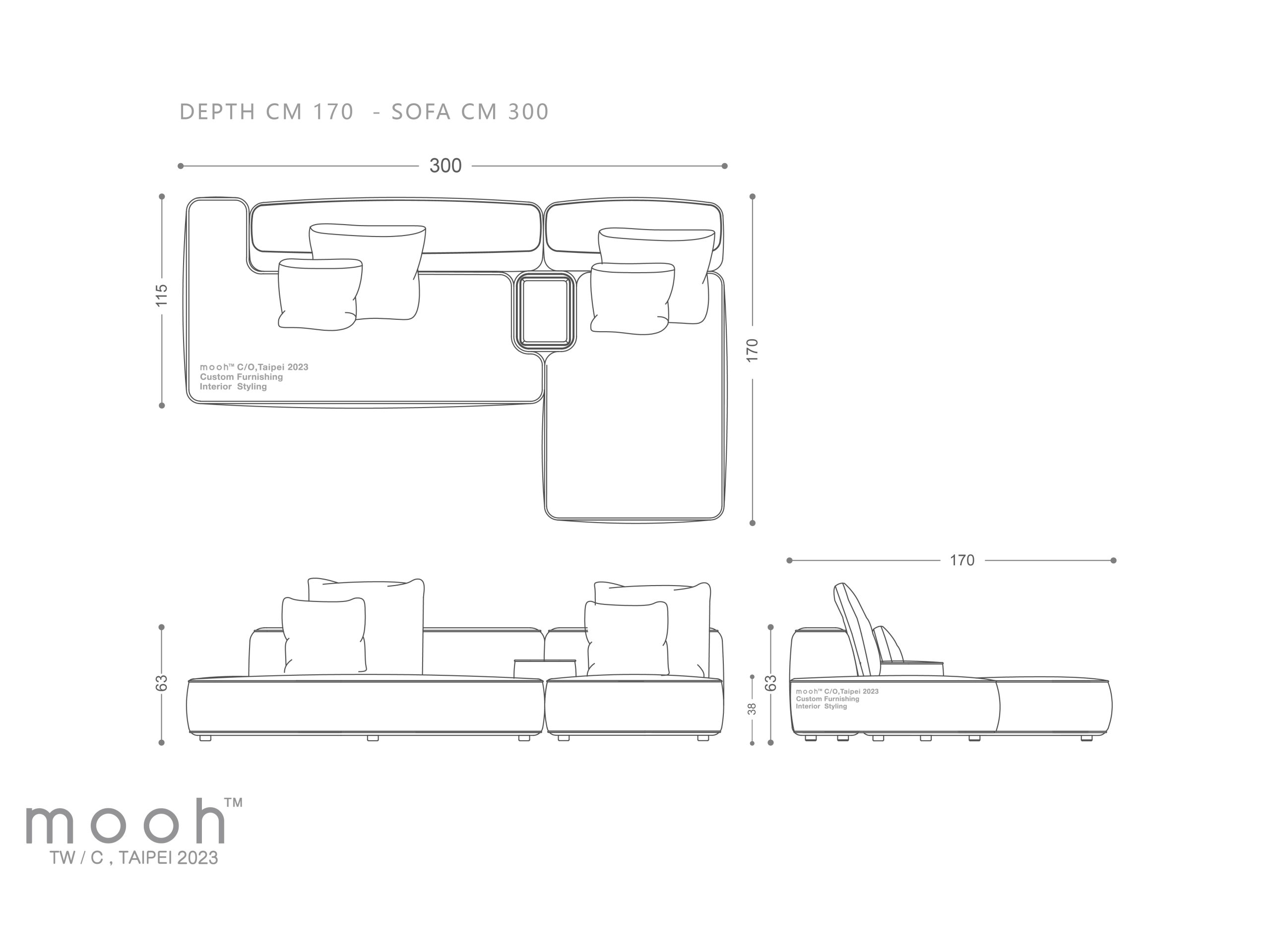 mooh Living 佛林斯｜L型沙發 -詳細規格