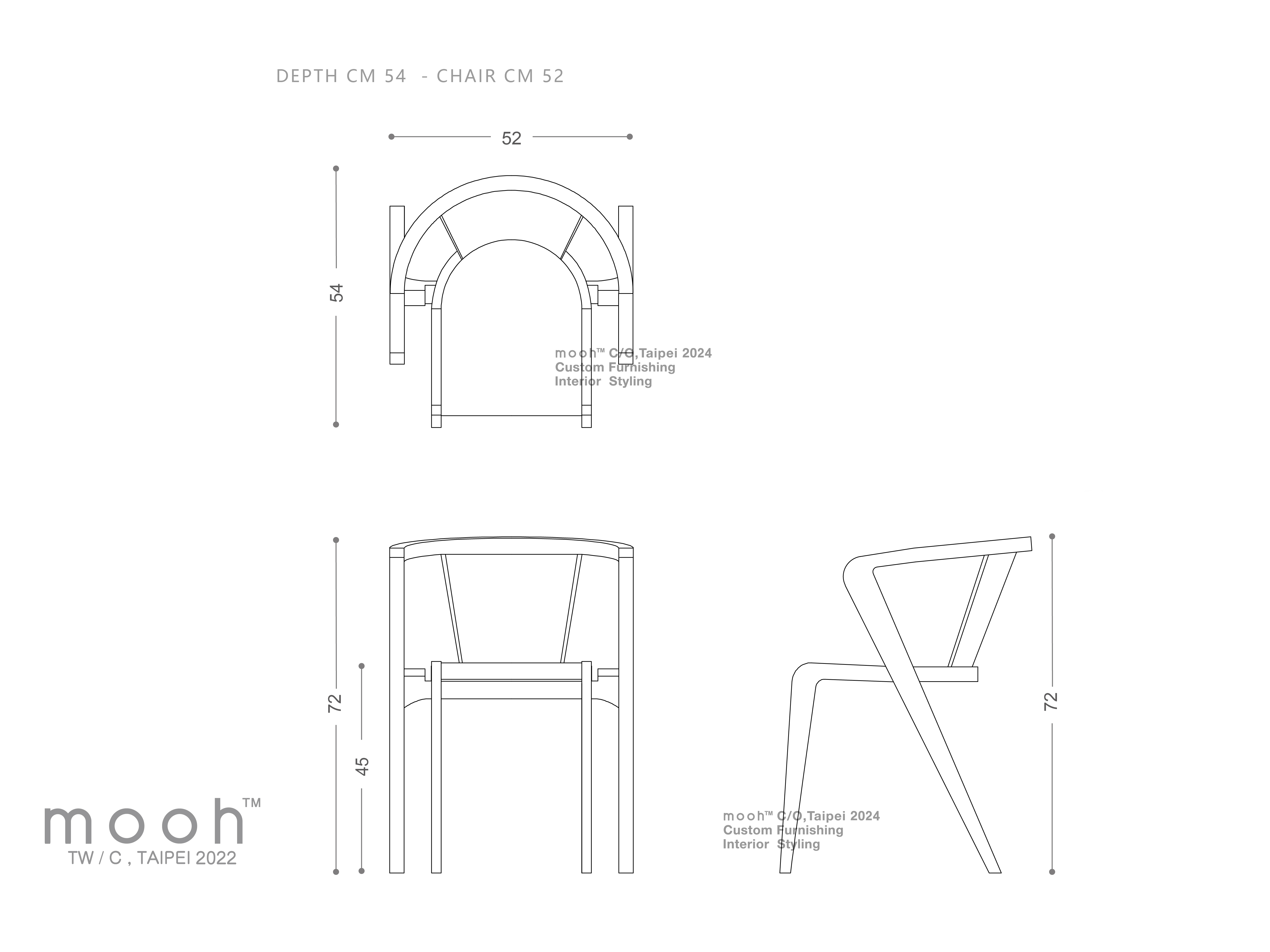 mooh Living 卡魯日｜扶手餐椅-詳細規格