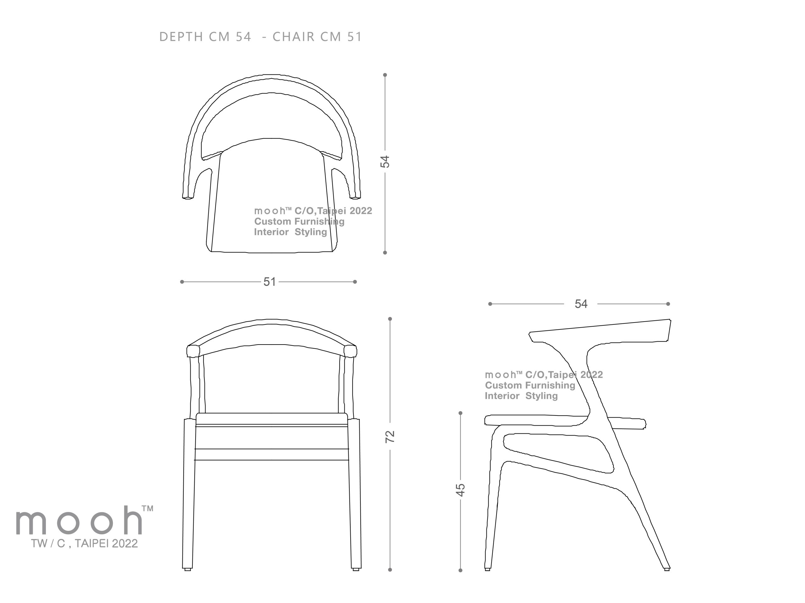 mooh Living 米凱利 │扶手餐椅-詳細規格