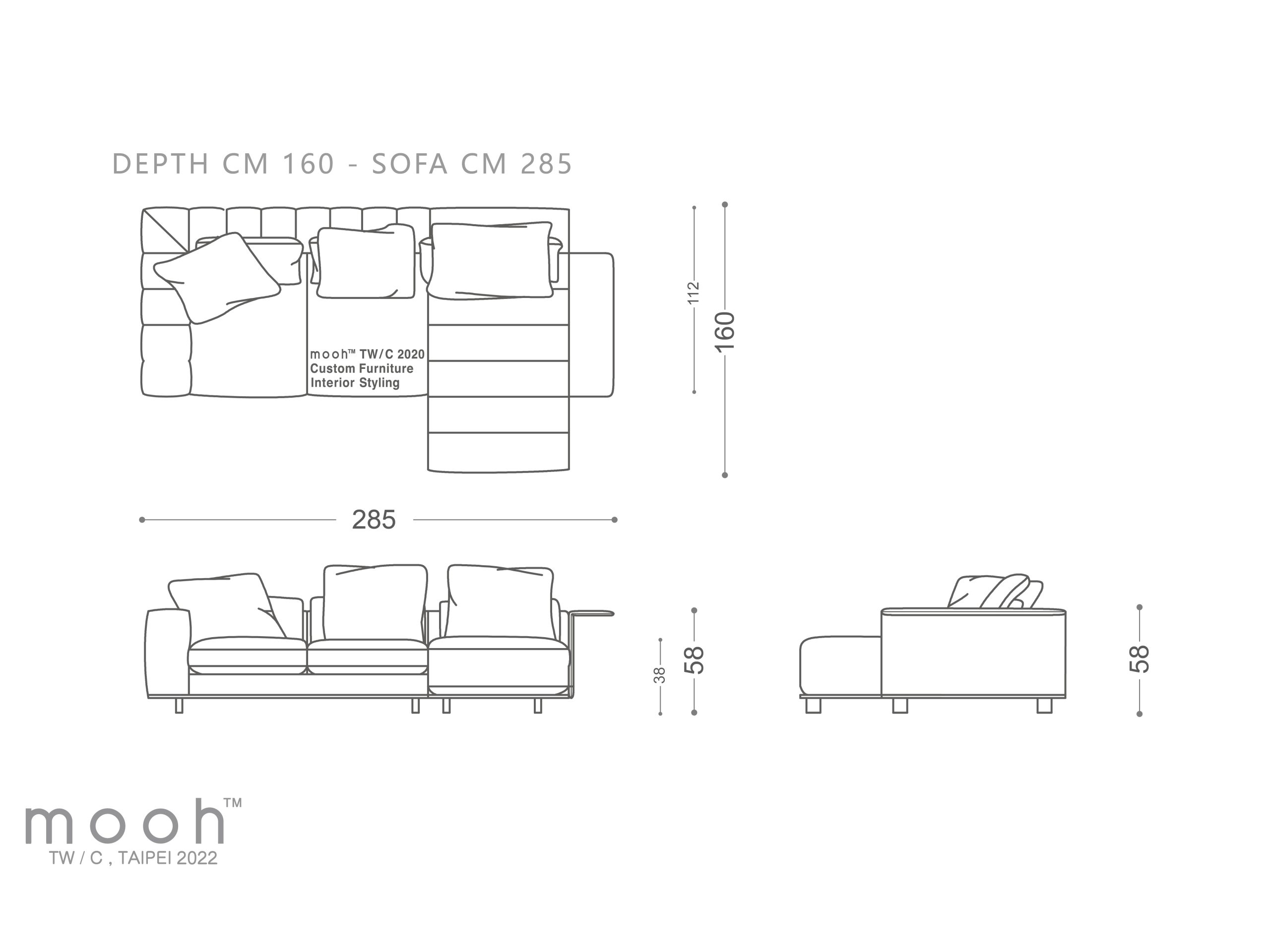 mooh Living 丹佛 │L型沙發-詳細規格