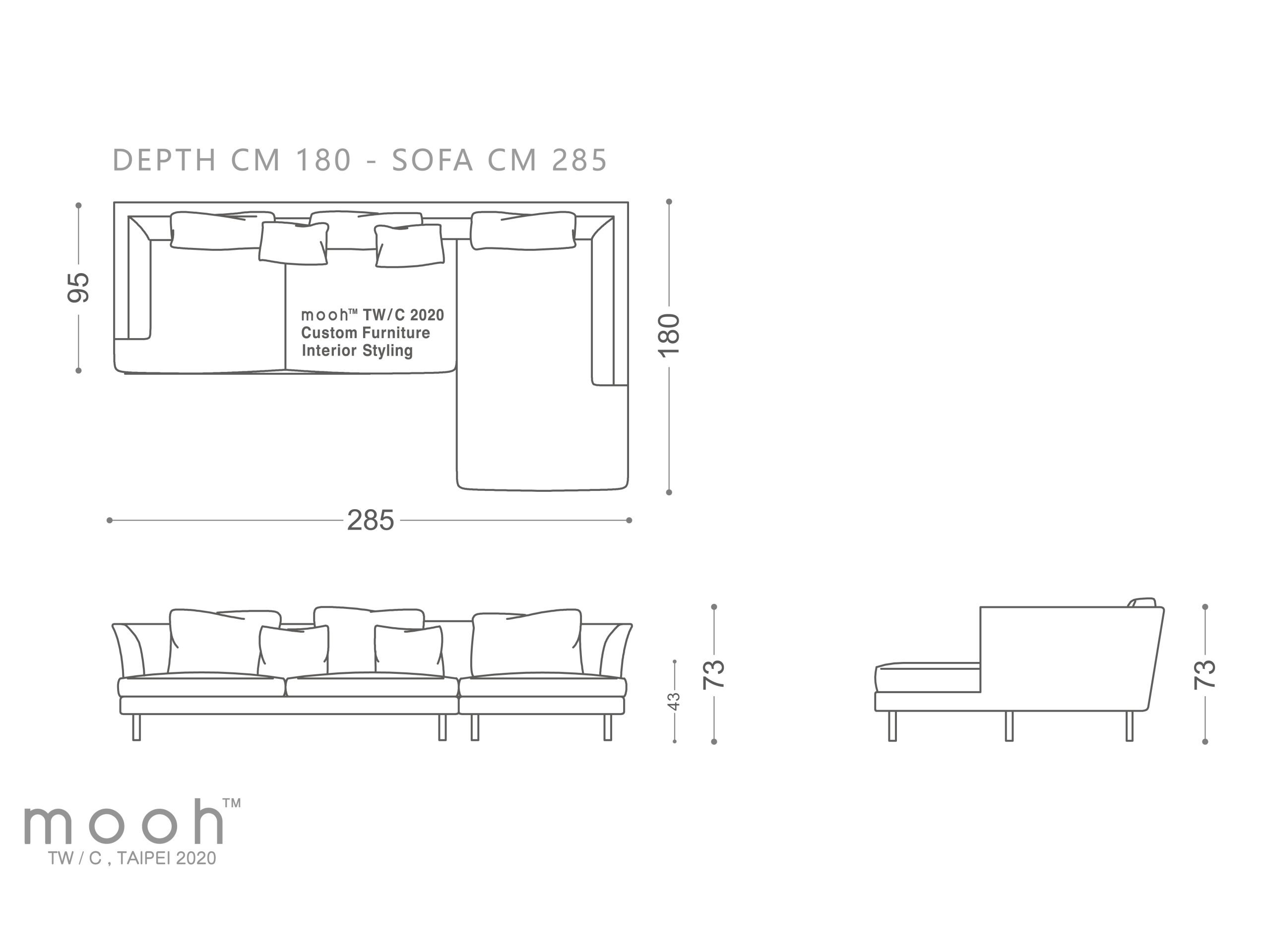 mooh Living 精選利勒桑｜L型沙發-詳細規格