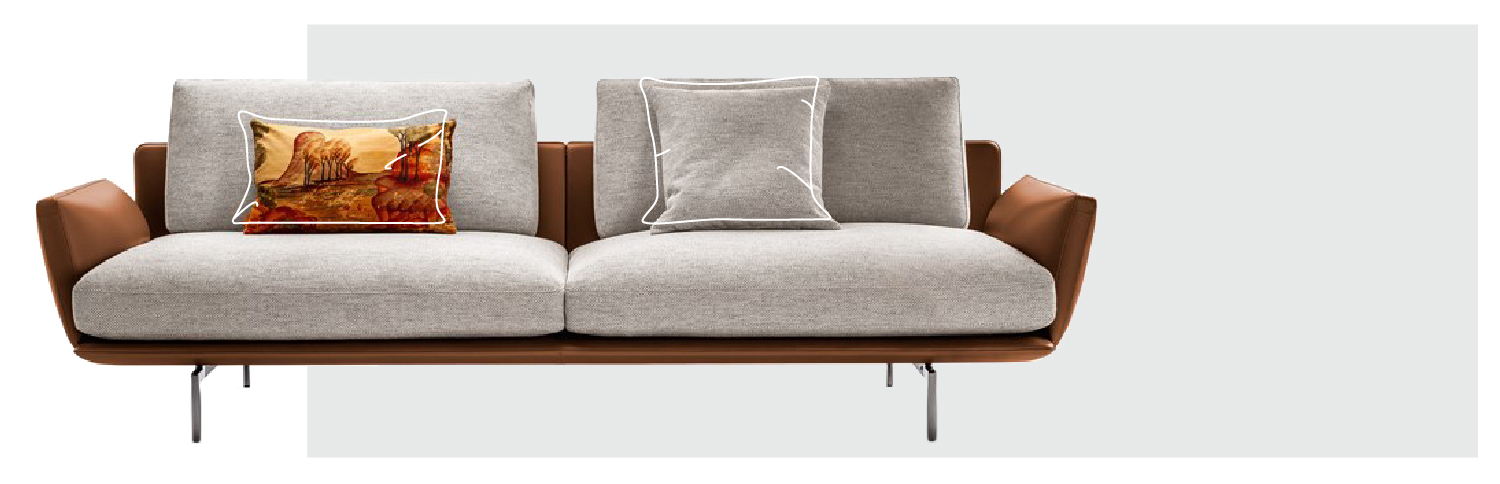 mooh Living 精選史丹佛｜L型沙發介紹說明 圓弧扶手搭配俐落滾邊,提升整體比例與設計,低背造型舒適不壓迫,薄背貼牆放大空間