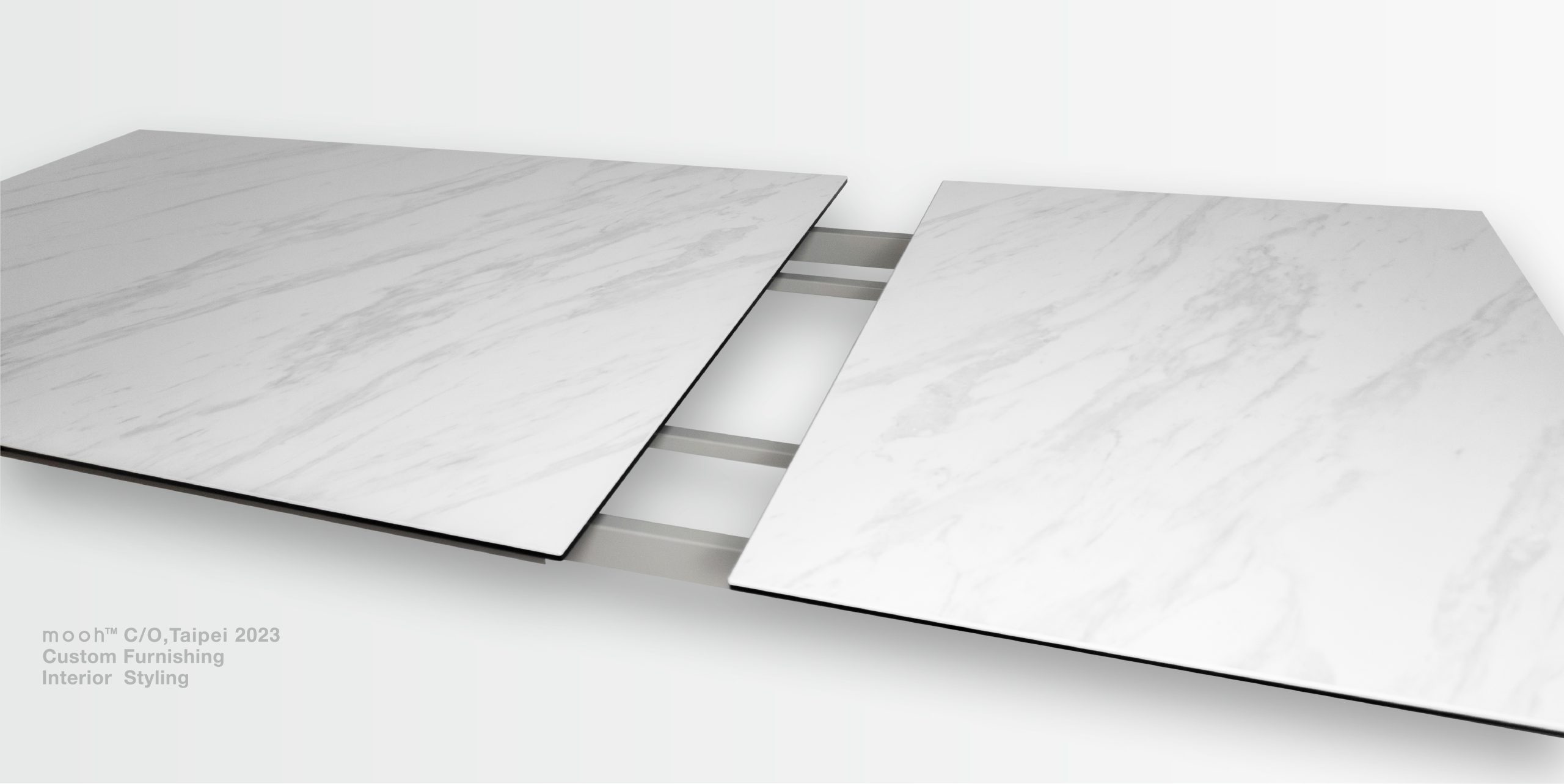 mooh Living 喬斯｜餐桌介紹說明 桌板使用義大利進口陶瓷薄板,依據不同場合、需求進行伸縮調整