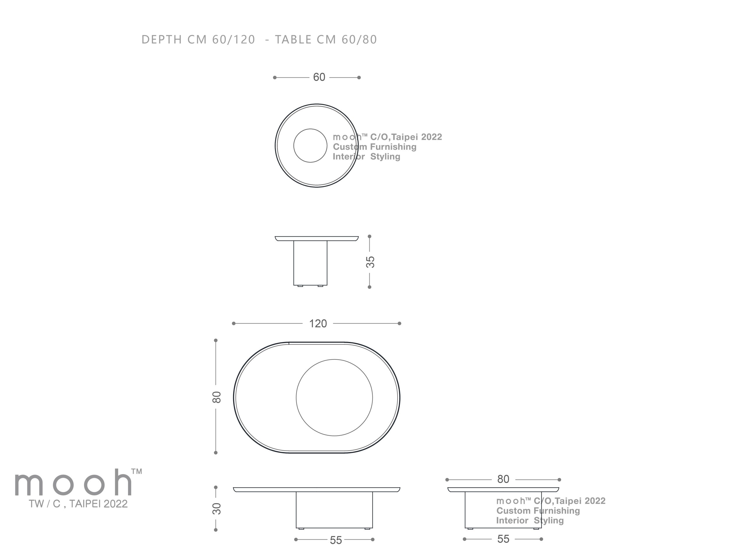 mooh Living 奧格｜茶几-詳細規格