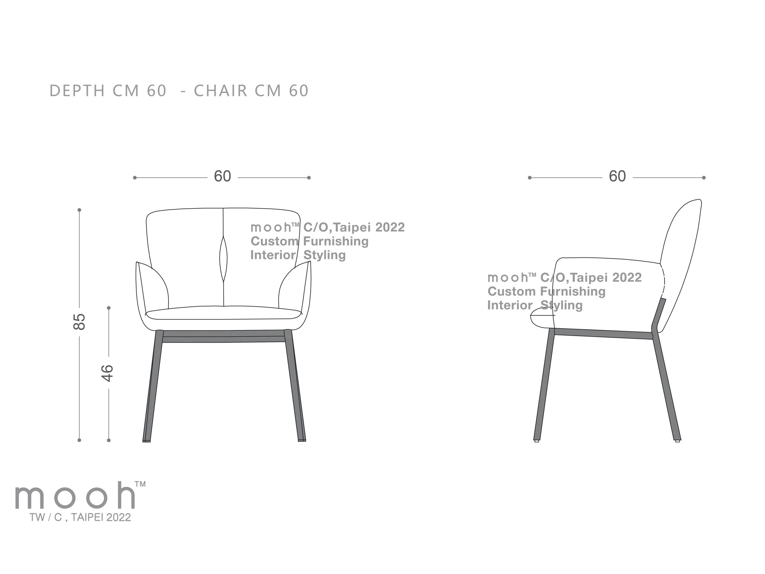 mooh Living 布納｜扶手餐椅-詳細規格