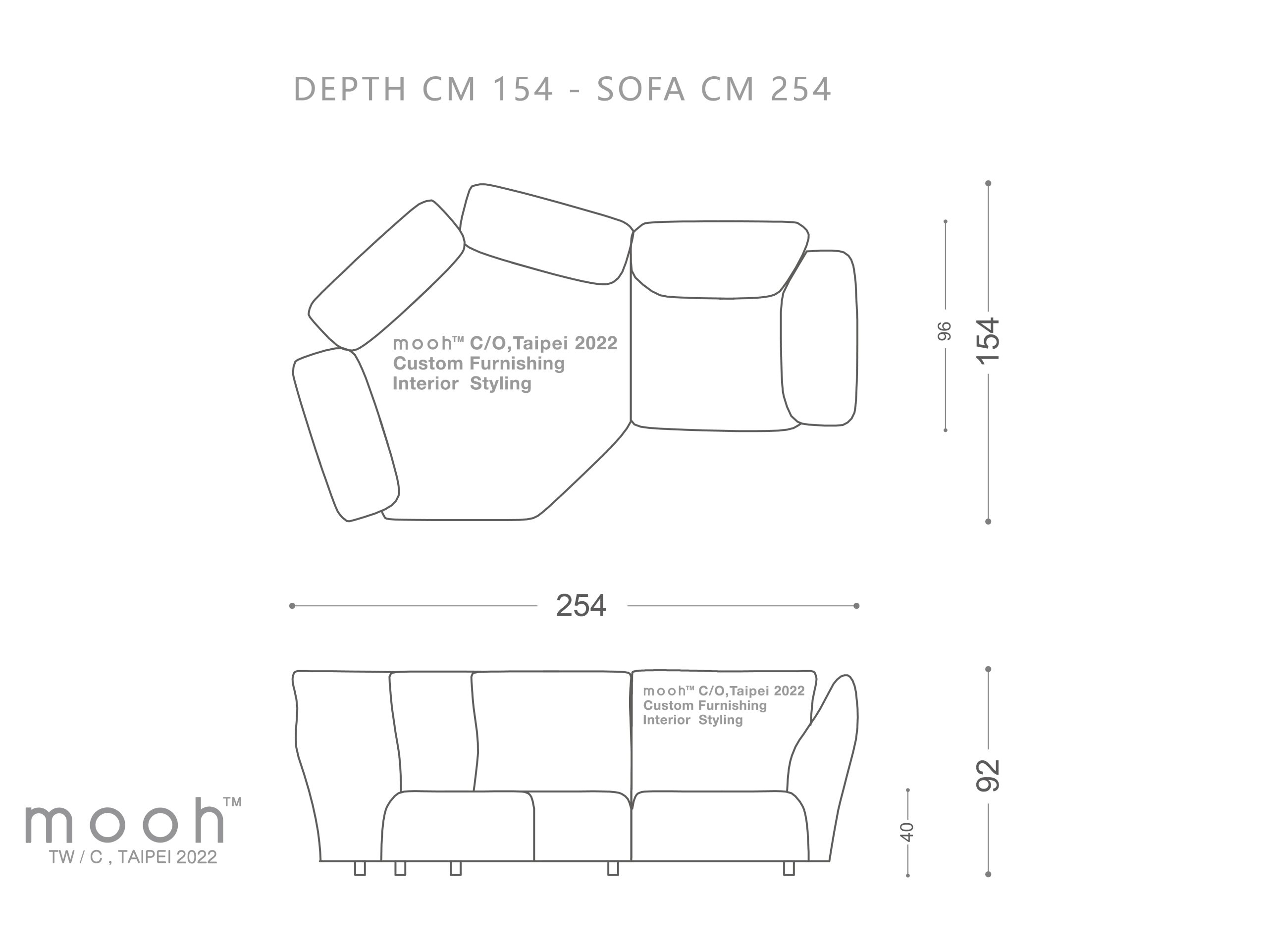 洛林2.0 │ L型沙發- 254 (2025全新升級) - mooh Living．墨禾製作