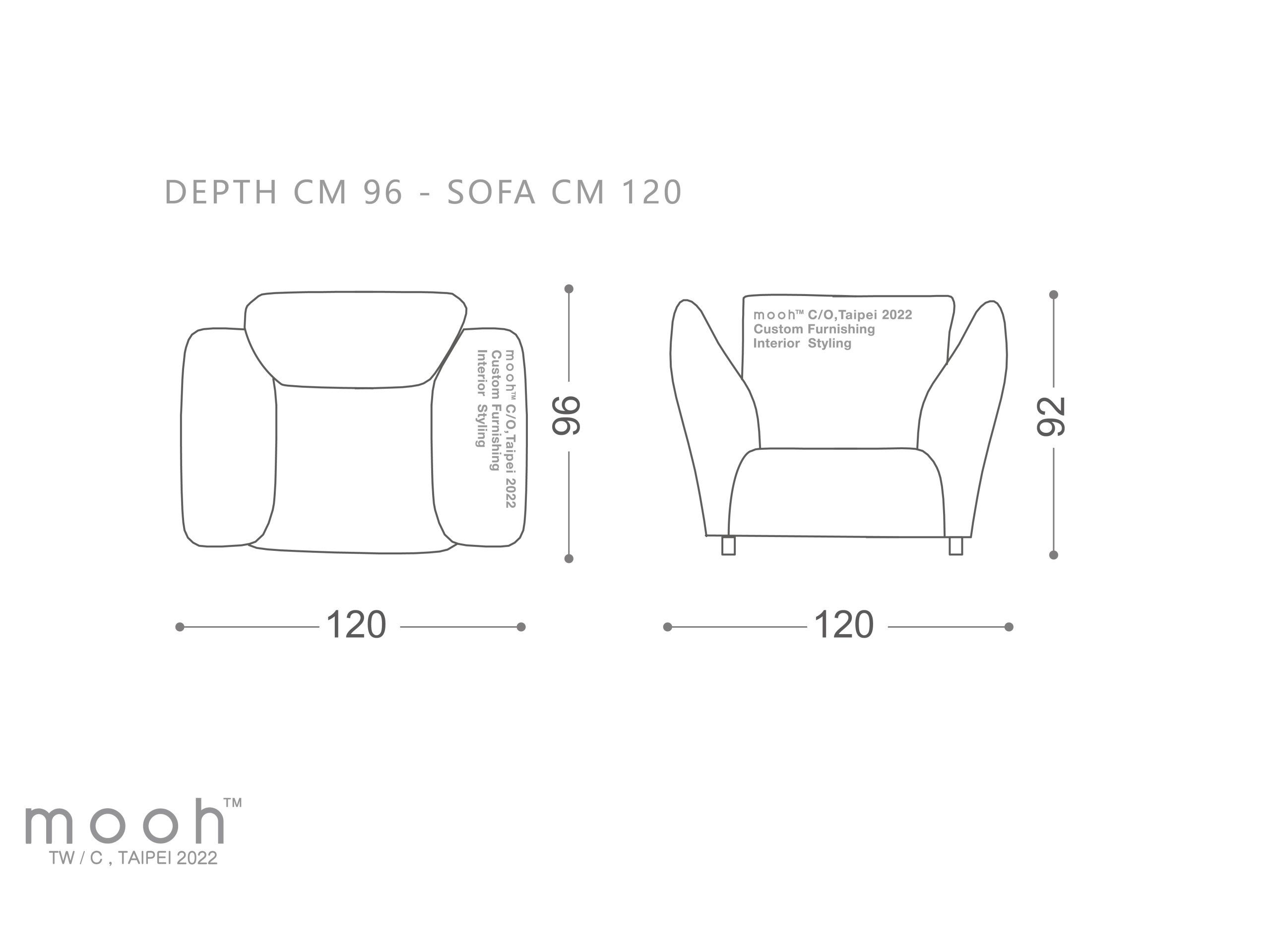 mooh Living 洛林｜單人沙發-詳細規格
